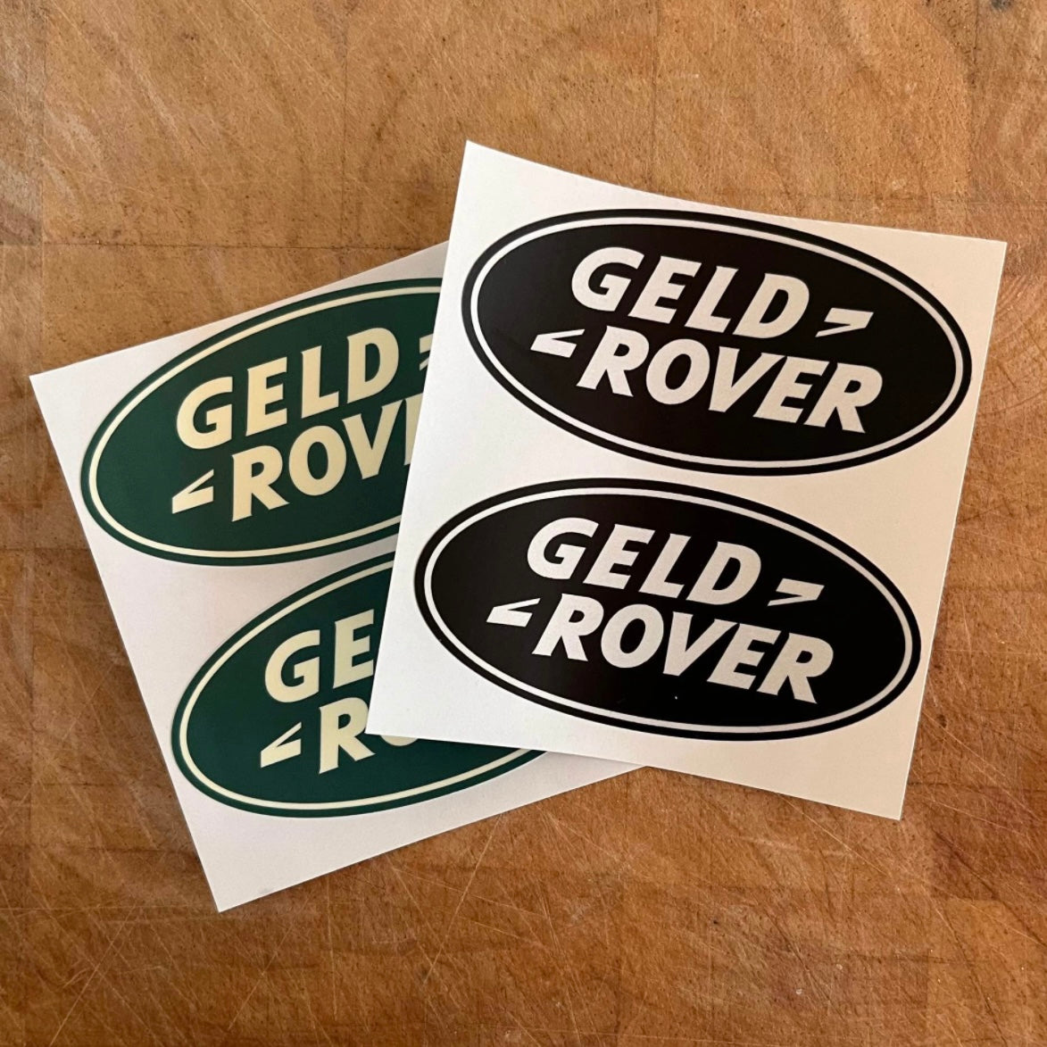 ‘GELD ROVER’ STICKER