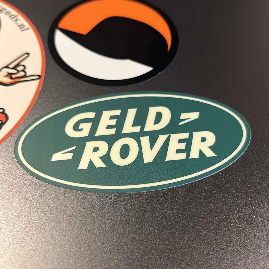 ‘GELD ROVER’ STICKER